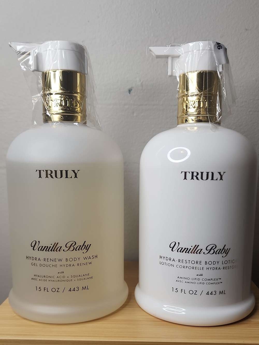 TRULY Vanilla Baby Body Wash & Lotion Duo — White & Frosted
